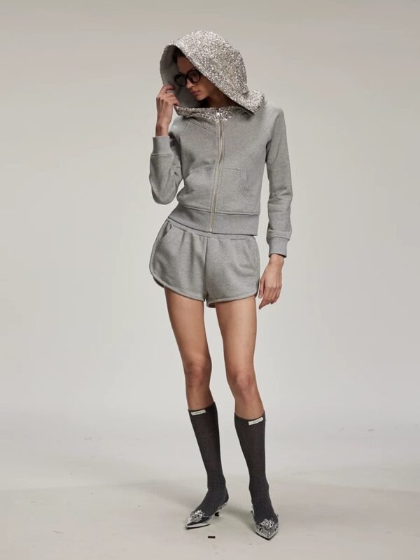 High-Slit Backless Sequin Long Dress